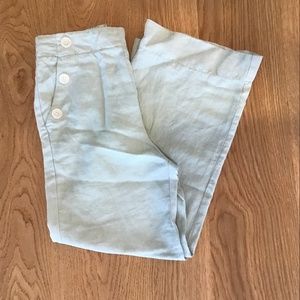 Girl’s Linen/Cotton blen wide leg pants